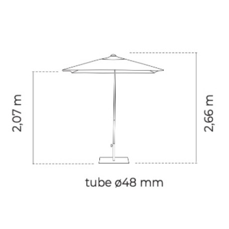 Зонт Ezpeleta Eolo Pureti 2.5x2.5 Taupe Sand с базой Bond 359