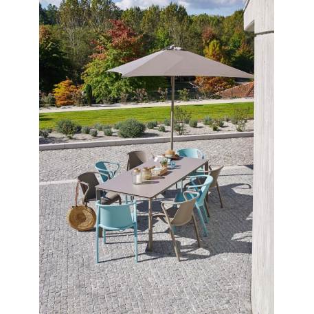 Зонт Ezpeleta Eolo Pureti 2.5x2.5 Taupe Sand с базой Bond 354