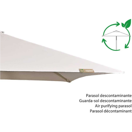 Зонт Ezpeleta Eolo Pureti 2.5x2.5 Taupe Sand с базой Bond 358