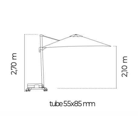Зонт Ezpeleta Flexo 300x300 Taupe Бежевый с базой5