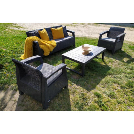 Комплект садовой мебели Keter Corfu Set Lyon Max Графит4