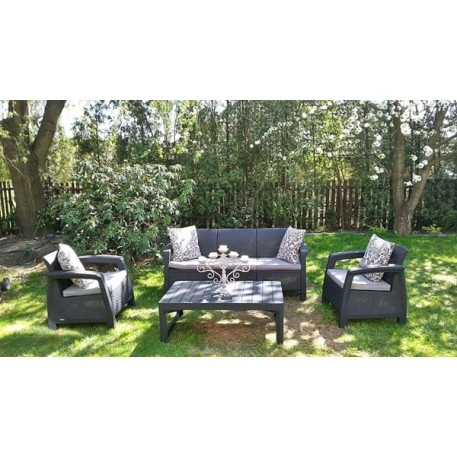 Комплект садовой мебели Keter Corfu Set Lyon Max Графит5