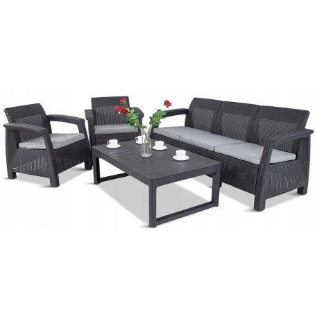 Комплект садовой мебели Keter Corfu Set Lyon Max Графит6