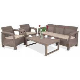Комплект садовой мебели Keter Corfu Set Lyon Max Капучино