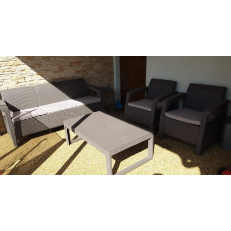 Комплект садовой мебели Keter Corfu Set Lyon Max Капучино5