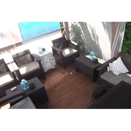 Комплект садовой мебели Keter Corfu Set Max Brown Taupe Curver Коричневый3
