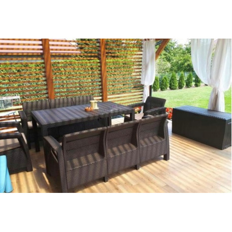Комплект садовой мебели Keter Corfu Fiesta Max Коричневый1