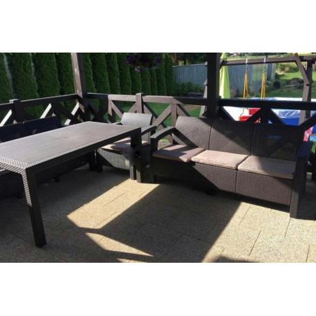 Комплект садовой мебели Keter Corfu Fiesta Max Коричневый2