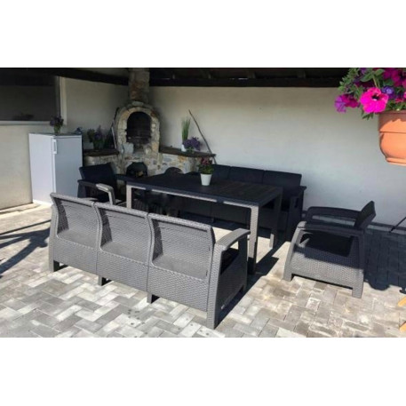 Комплект садовой мебели Keter Corfu Fiesta Max Графит3