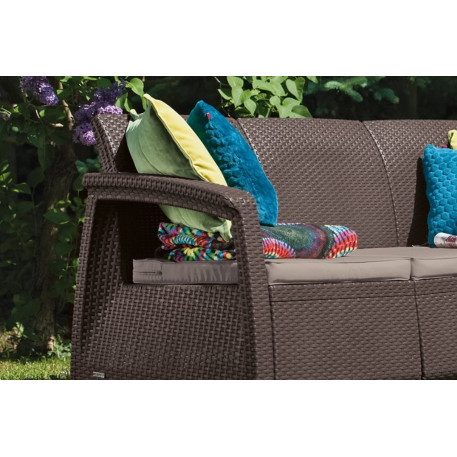 Диван садовый Keter Corfu love seat max Коричневый2