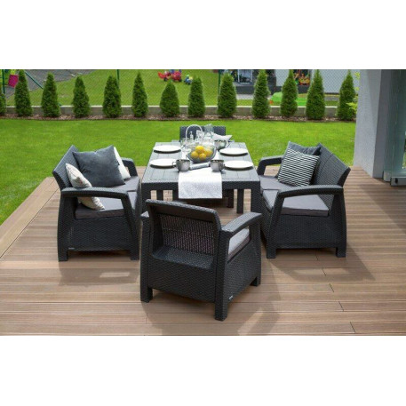 Комплект садовой мебели Corfu Fiesta Set Графит1