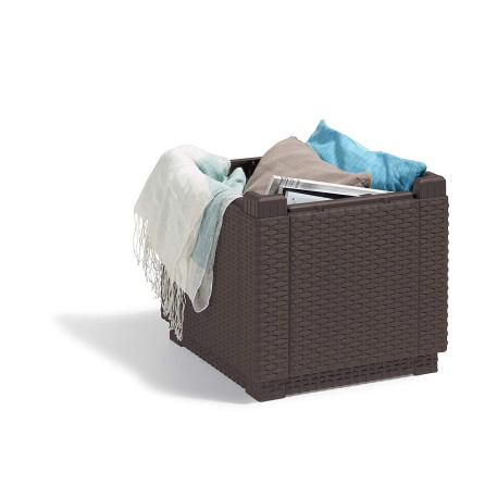 Пластиковый пуф CURVER CUBE WITH CUSHION Коричневый3