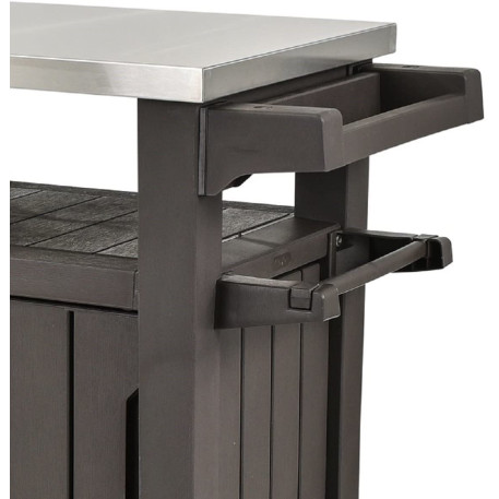 Садовый стол для барбекю KETER UNITY XL 207л Коричневый3