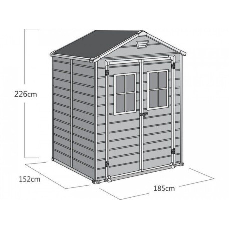 Садовый домик KETER SCALA 6X5 Коричневый2