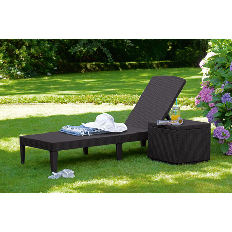 Шезлонг пластиковый Jaipur Sun lounger Коричневый1
