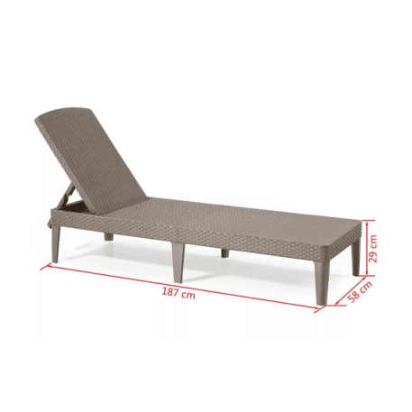Шезлонг пластиковый Jaipur Sun lounger Капучино4