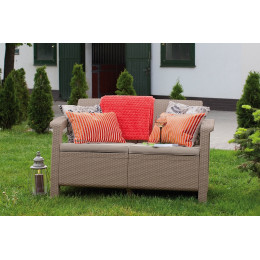 Софа Keter Corfu love seat Капучино