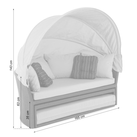 Диван для саду та тераси Home Garden Sydney Коричневий5