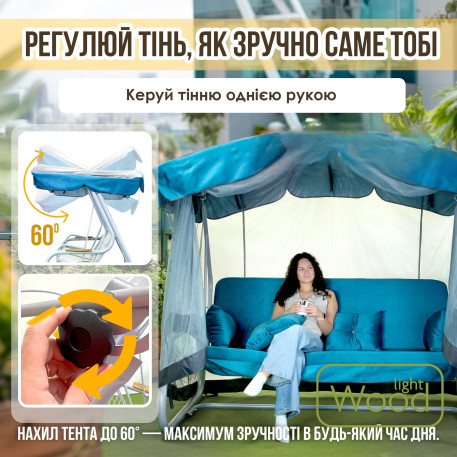 Качели садовые Сивилия Соло 055 Синие9