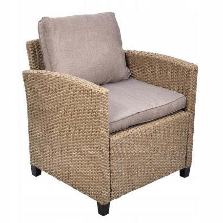 Комплект садовой мебели из ротанга JUMI MILANO Бежевый3