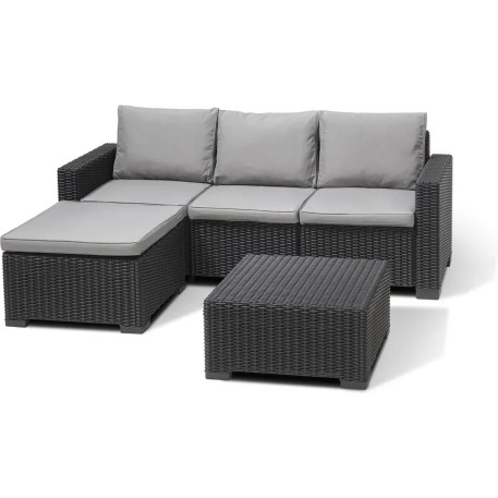 Комплект пластиковых садовой мебели Keter California chaise longue , графит1