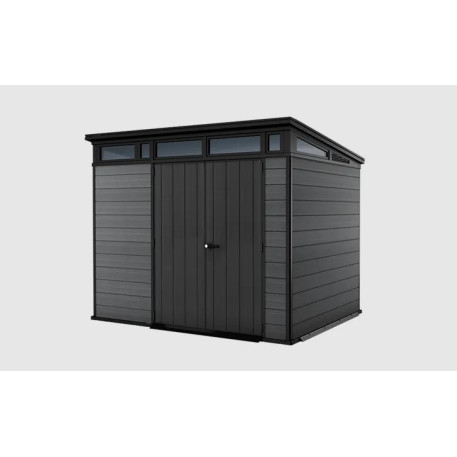 Домик садовый пластиковый Keter Cortina 9×7 темно-серый1