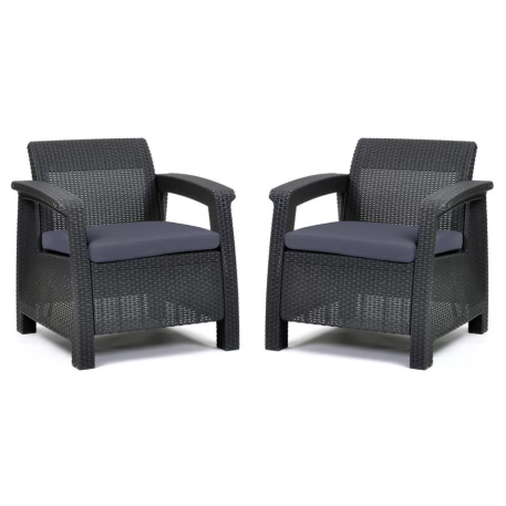 Комплект кресел Keter Corfu Duo set Графит1
