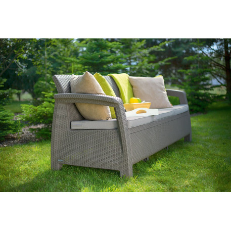Диван садовый Keter Corfu love seat max Капучино2