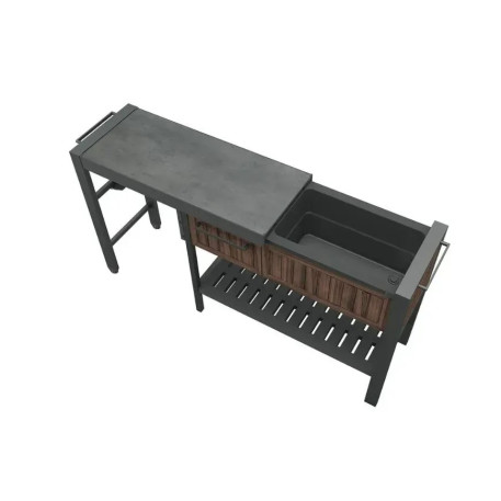 Садовый раздвижной барный стол Keter Extendable Party Station - орех2
