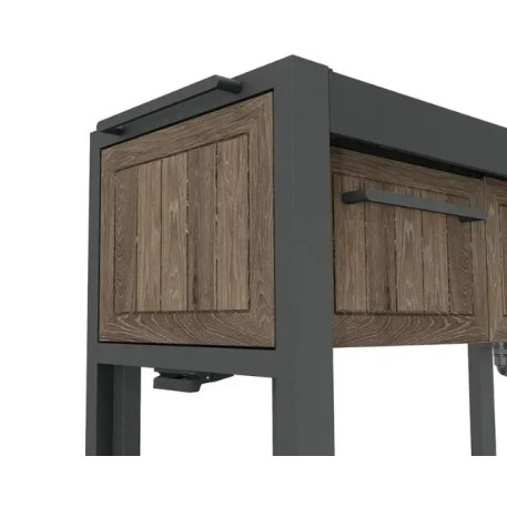 Садовый раздвижной барный стол Keter Extendable Party Station - орех4