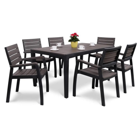 Стул пластиковый Keter Harmony armchair Коричневый1
