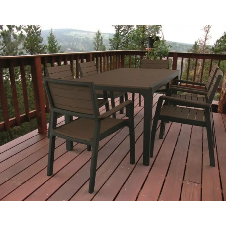 Стул пластиковый Keter Harmony armchair Коричневый2