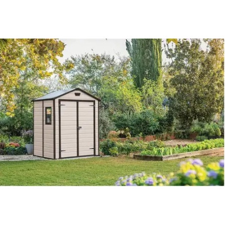 Садовый домик KETER MANOR 6×5 DD бежевый1