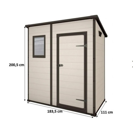 Садовый домик KETER MANOR PENT 6×4 Бежевый3