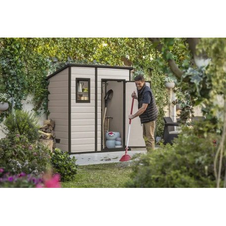 Садовый домик KETER MANOR PENT 6×4 Бежевый1