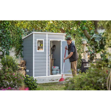 Садовый домик KETER MANOR PENT 6×4 серый2