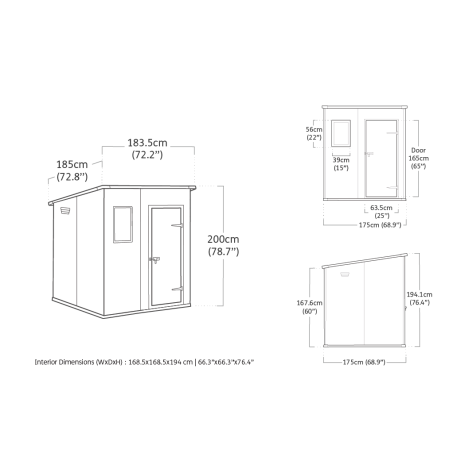Садовый домик KETER MANOR Manor Pent 6x6 Серый5