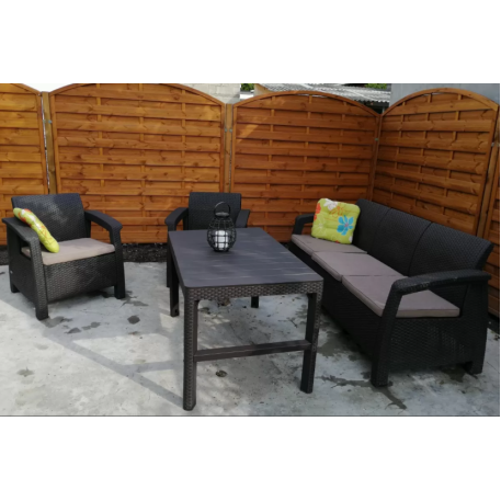 Комплект садовой мебели Keter Corfu Set Lyon Max Коричневый1
