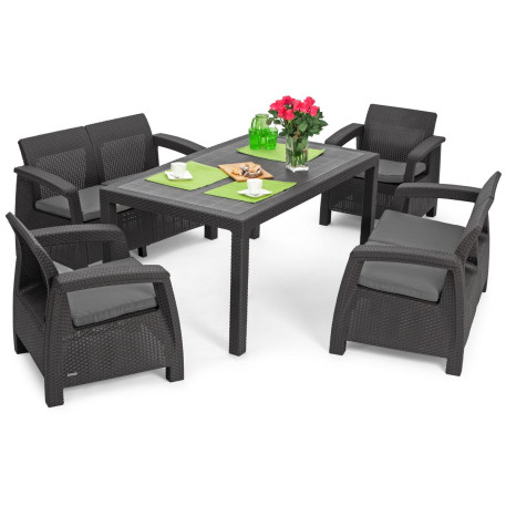 Комплект садовой мебели Corfu Fiesta Set Графит4