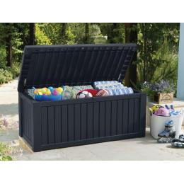 Садовий ящик KETER ROCKWOOD STORAGE BOX 570л Графіт