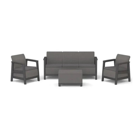 Диван для сада и террасы Keter Scandi Linea 3 Seater Sofa,графит/серый2
