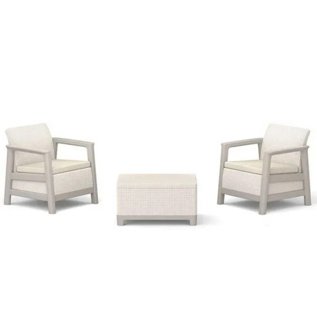 Набор пластиковой мебели для сада Keter Scandi Linea ІІІ Seater Set,бежевый/светло-бежевый6