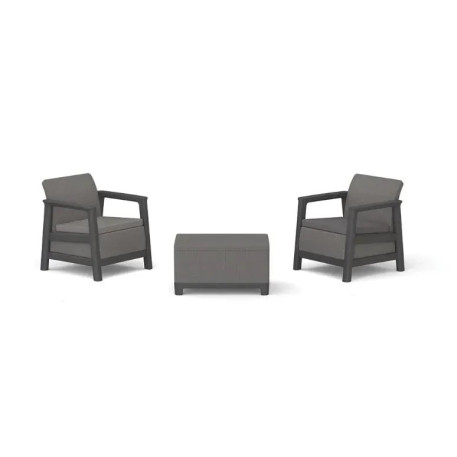 Набор пластиковой мебели для сада и балкона Keter Scandi Linea Balcony Set,графит/серый4