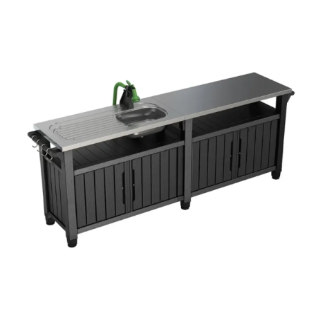 Садовий стіл для барбекю KETER UNITY XL 415л Графіт4
