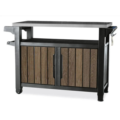 Садовый стол для барбекю KETER UNITY XL 207л Орех1