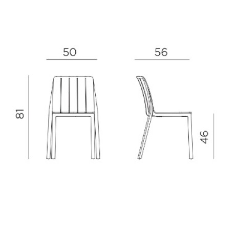 Стул NARDI Tiberina Bistrot Antracite4