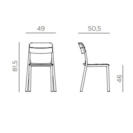 Стул NARDI Cassia Bistrot Antracite1