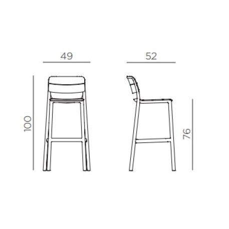 Барный стул NARDI Cassia Stool Maya1