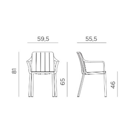 Стул NARDI Tiberina Armchair Corda6