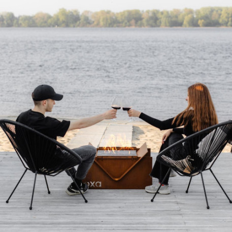 Гриль - кастрище - очаг OXA Corner из CorTen1